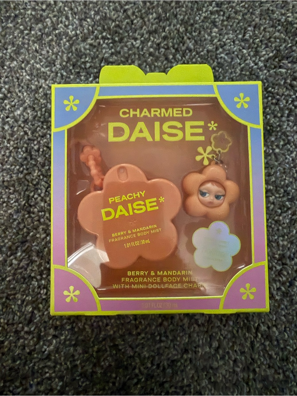 Peachy charmed Daise Berry & Mandarin Fragrance Body Mist with doll